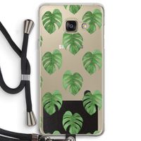 Monstera leaves: Samsung Galaxy A3 (2016) Transparant Hoesje met koord