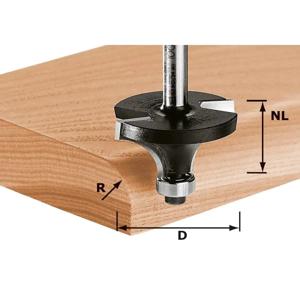 Festool HW S8 D25,5/R6,35 KL Freesbit Afrondfrees + lager S 8mm 25,5x13,50mm R6,35 - 491013