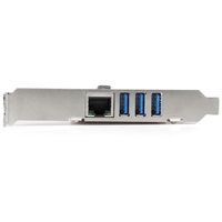 StarTech.com 3-poorts PCI Express USB 3.0-kaart + gigabit Ethernet - thumbnail