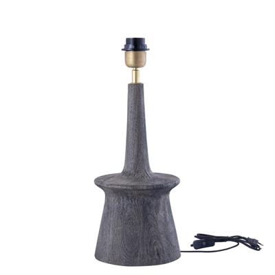 Caelin Grey mangohouten tafellamp smal rond.