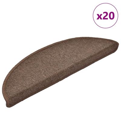 Trapmatten 20 st 56x17x3 cm Koffiebruin Halfrond