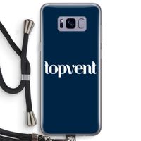 Topvent Navy: Samsung Galaxy S8 Plus Transparant Hoesje met koord