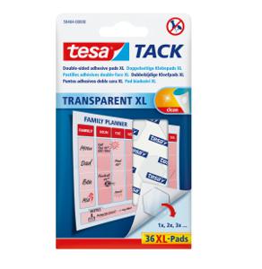 Dubbelzijdige kleefpads Tesa tack transparant XL 36stuks