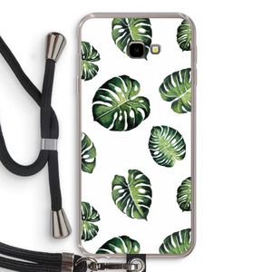 Tropische bladeren: Samsung Galaxy J4 Plus Transparant Hoesje met koord
