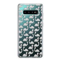 Zwanen: Samsung Galaxy S10 Plus Transparant Hoesje