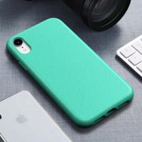 Starry Series schokbestendig stro materiaal + TPU beschermhoes voor iPhone XR (groen)