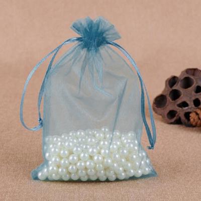 100 PCS geschenk zakken sieraden organza zakje bruiloft verjaardag partij drawable zakjes Gift Bag grootte: 20x30cm (donkerblauw)