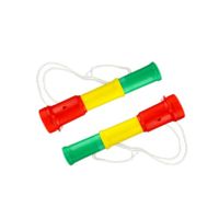 4x stuks feest/party toeter rood-geel-groen 20 cm