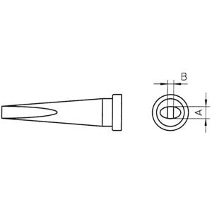 Weller LT-M Soldeerpunt Beitelvorm, lang Grootte soldeerpunt 3.2 mm Inhoud: 1 stuk(s)