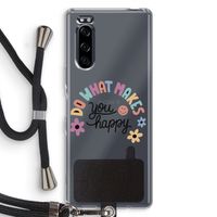 Happy days: Sony Xperia 5 Transparant Hoesje met koord