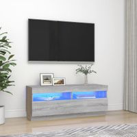 Tv-meubel met LED-verlichting 100x35x40 cm grijs sonoma eiken - thumbnail