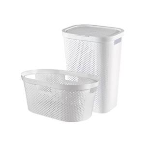 Curver Infinity Recycled Wasmand 60L + Wasmand 40L - Wit