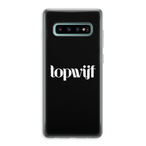 Topwijf Zwart: Samsung Galaxy S10 Plus Transparant Hoesje