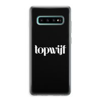 Topwijf Zwart: Samsung Galaxy S10 Plus Transparant Hoesje Topwijf Zwart: Samsung Galaxy S10 Plus Transparant Hoesje