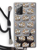 Slapende poes: Samsung Galaxy Note 20 / Note 20 5G Transparant Hoesje met koord