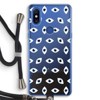 Eyes pattern: Xiaomi Mi Mix 3 Transparant Hoesje met koord