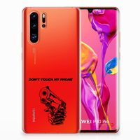 Huawei P30 Pro Silicone-hoesje Gun Don't Touch My Phone