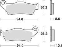 TRW remblokken "mcb 707 brake pad mcb 707 organic standard