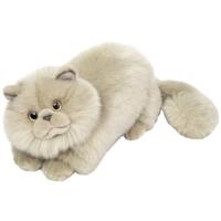 Knuffeldier Perzische kat/poes - zachte pluche stof - premium kwaliteit knuffels - grijs - 24 cm   - - thumbnail