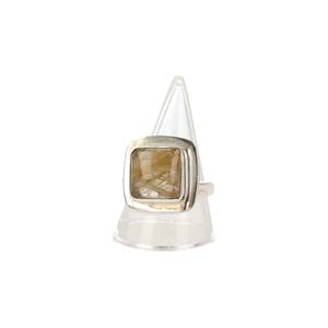 Rutielkwarts Verstelbare Ring Zilver (Model 2)