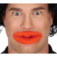 Botox lippen - rood - met elastiek - duckface mond - nep dikke lippen - verkleedaccessoires - thumbnail