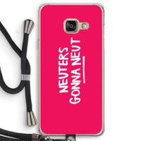 Neuters (roze): Samsung Galaxy A3 (2016) Transparant Hoesje met koord