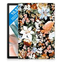 Siliconen Hoesje voor Samsung Galaxy Tab A8 2021/2022 Dark Flowers Siliconen Hoesje voor Samsung Galaxy Tab A8 2021/2022 Dark Flowers