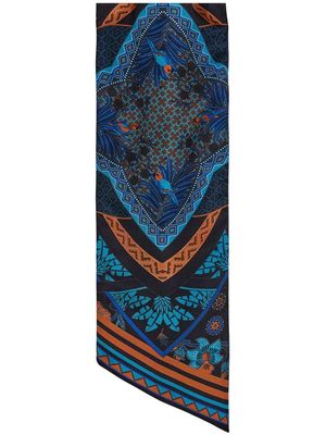 Ferragamo foulard en soie à imprimé Nirvana - Noir