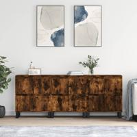 Dressoirs 3 st bewerkt hout gerookt eikenkleurig