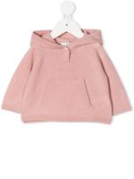 Bonpoint hoodie ajusté en maille - Rose