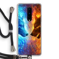 Fire & Ice: OnePlus 8 Transparant Hoesje met koord