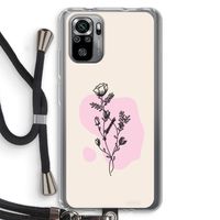 Roses are red: Xiaomi Redmi Note 10S Transparant Hoesje met koord