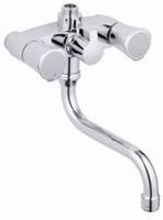 Grohe Costa-L douchekraan met omstelling en uitloop zonder koppelingen 12cm chroom - thumbnail