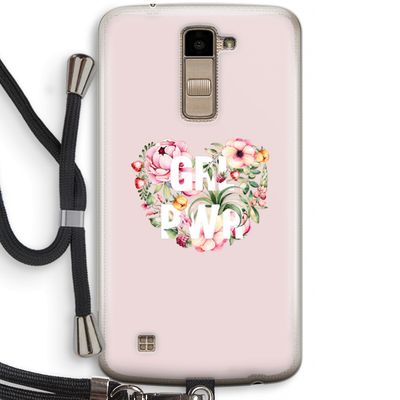 GRL PWR Flower: LG K10 (2016) Transparant Hoesje met koord