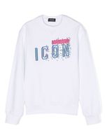 DSQUARED2 KIDS sweat en coton à imprimé Icon - Blanc - thumbnail