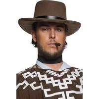 Smiffys Heren cowboy verkleed hoed Clint - bruin - western accessoires - thumbnail