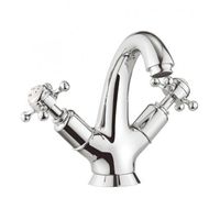 Crosswater Belgravia Wastafelkraan - hoge uitloop - kruisgreep - zonder waste - chroom BL112DNC