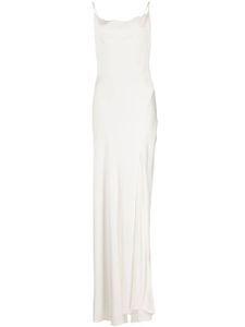 Simkhai robe longue Finley en crêpe satiné - Blanc