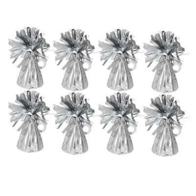 Ballon gewichtjes - 8x - mat zilver - 170 gram - helium ballontrosjes