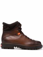 Santoni bottes de montagne lacées à effet usé - Marron - thumbnail