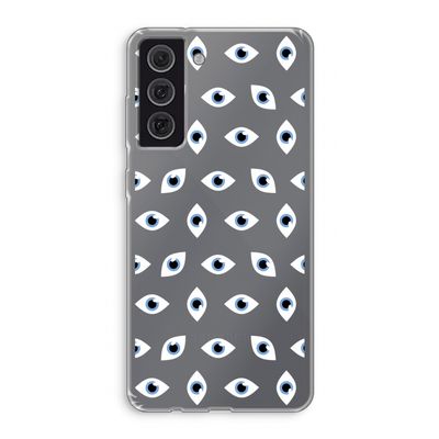 Eyes pattern: Samsung Galaxy S21 FE Transparant Hoesje