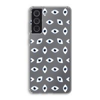 Eyes pattern: Samsung Galaxy S21 FE Transparant Hoesje