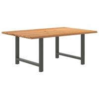 Eettafel rechthoekig 180x120x74 cm massief eikenhout lichtbruin