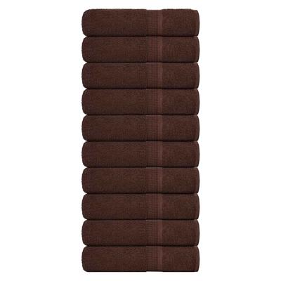 VidaXL Douchehanddoeken 10 st 70x140 cm 360 g/m² 100% katoen bruin