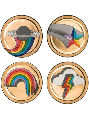 Jonathan Adler lot de quatre sous-verres Pop ! - Or