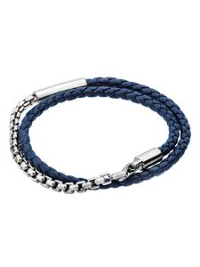 TANE México 1942 bracelet Comet en cuir tressé - Bleu