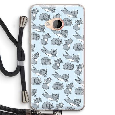 Poezen: HTC U Play Transparant Hoesje met koord