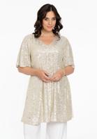 Yoek Tuniek wide bottom | Beige | Maat 54/56 Yoek Tuniek wide bottom | Beige | Maat 54/56