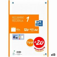 Roosterbladen Oxford Classic Oranje A4 120 Lakens Navulling (13 Stuks)