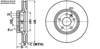 Remschijf PowerDisc ATE, Remschijftype: Geventileerd: , u.a. für Land Rover, Ford, Volvo - thumbnail